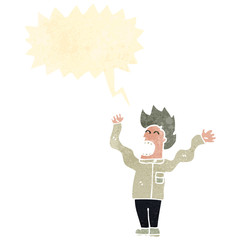 retro cartoon mad scientist