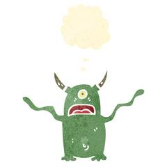 retro cartoon spooky monster