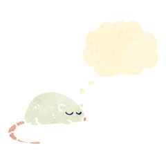retro cartoon white mouse,