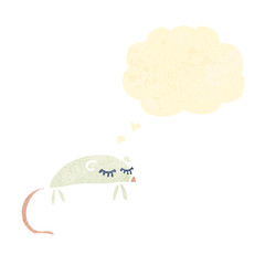 retro cartoon white mouse,