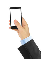 Hand with smartphone