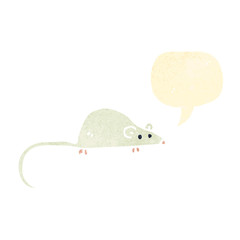 retro cartoon white mouse,