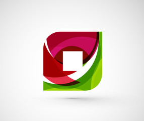 Abstract geometric company logo square, rhomb