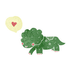retro cartoon friendly dinosaur