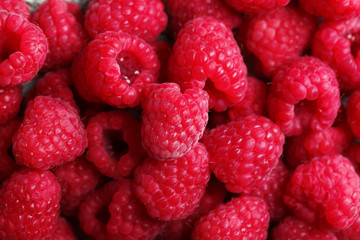 Fresh raspberries background