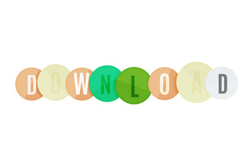 Download button made of glossy circles