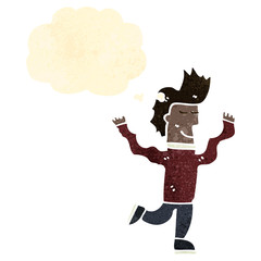retro cartoon happy man