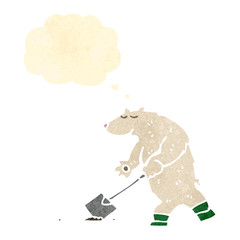 retro cartoon polar bear