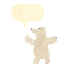 retro cartoon polar bear