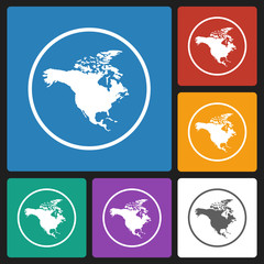 north america continent icon