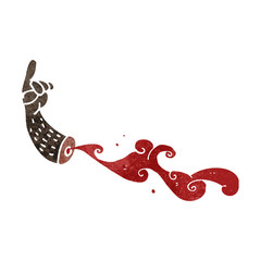 retro cartoon gross severed arm