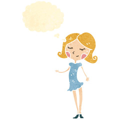 retro cartoon pretty girl
