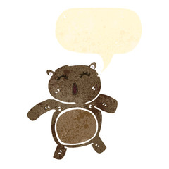 retro cartoon funny little bear