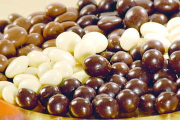 candy covered with chocolate