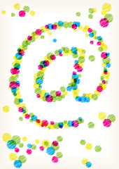 bright bubbles internet at sign