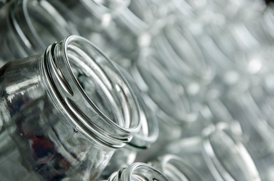 Empty Jars Of Homemade Preserves