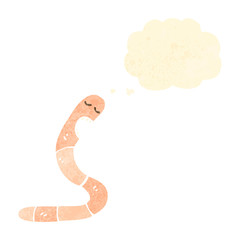 retro cartoon worm