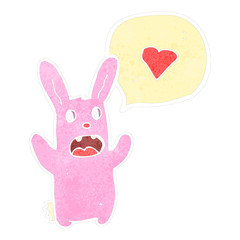 retro cartoon spooky rabbit