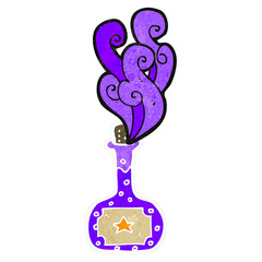 retro cartoon halloween potion