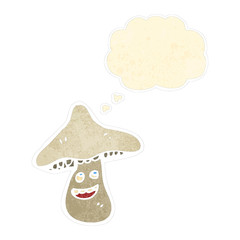 retro cartoon mushroom