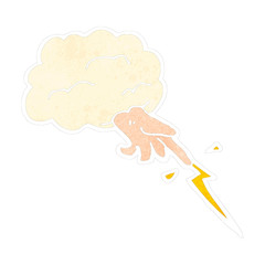 retro cartoon hand of god