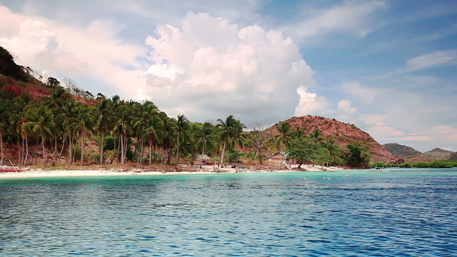 Fisherman village on the Island on the way from El Nido to Coron, Palawan, Philippines