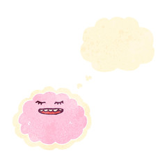 retro cartoon pink cloud