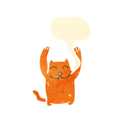 retro cartoon ginger cat