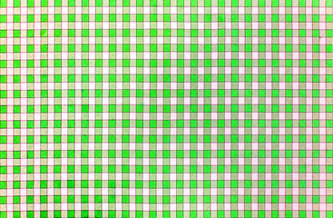 Cheerful classic rustic traditional gingham pattern in green and