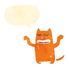 retro cartoon ginger cat