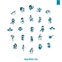 Happy Mothers Day Icons