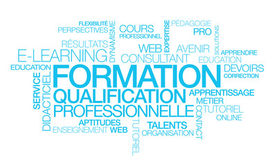 Obraz premium E-learning formation apprentissage en ligne illustration qualification professionnelle