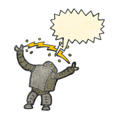  artoon robot with speech bubble