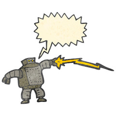  artoon robot with speech bubble