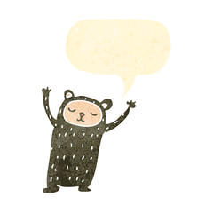 retro cartoon bear
