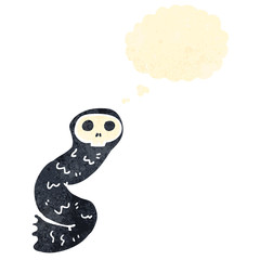 retro cartoon halloween ghost