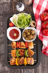 meat barbecue with sauce