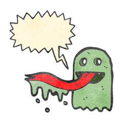 retro cartoon slimy ghost