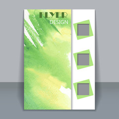 Abstract watercolor style brochure design
