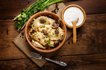traditional ukrainian food - dumplings varenik