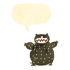 retro cartoon bear