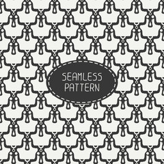 Geometric monochrome hipster line seamless pattern with vintage