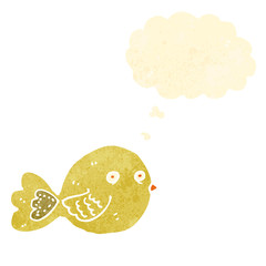 retro cartoon funny bird