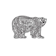 Polar Bear zentangle