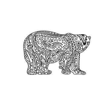 Polar Bear zentangle