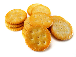 Isolated round crackers