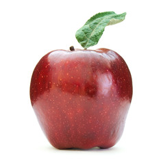 red apple isolated on white background