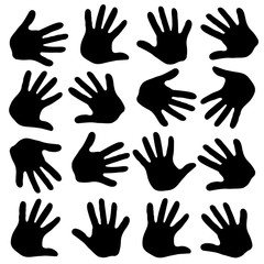 Black handprints