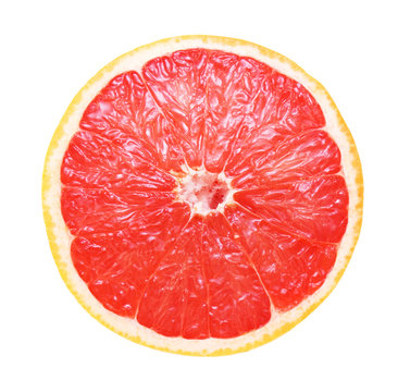 grapefruit slice  isolated on white background