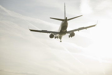 Passenger airplane coming into land